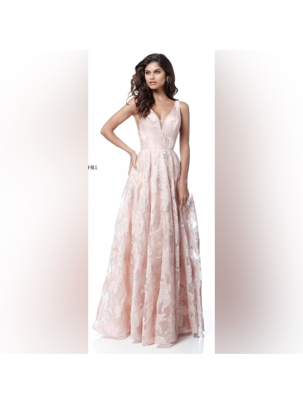 Sherri Hill Blush Floral Dress
